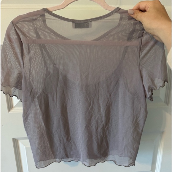 Hollister sheer crop top with built in tank - Picture 2 of 3